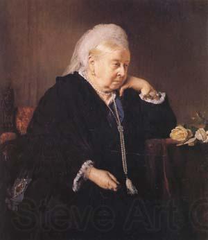 Heinrich von Angeli Queen Victoria in Mourning (mk25) Germany oil painting art